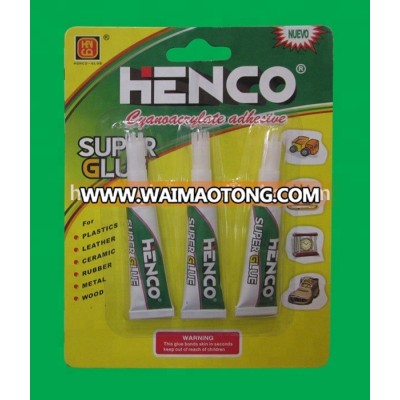 3gram Super Glue in Aluminum Tube 3PCS Per Card